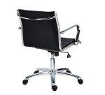 Office chairs Andrea fabric - Low back with armrests - Centered Tilting Mechanism - Chrome legs