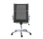 Fauteuil de bureau Andrea maille - avec accoudoirs - Mécanisme Basculant centré - Pied Chrome
