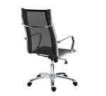 Fauteuil de bureau Andrea maille - avec accoudoirs - Mécanisme Basculant centré - Pied Chrome