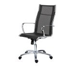 Fauteuil de bureau Andrea maille - avec accoudoirs - Mécanisme Basculant centré - Pied Chrome