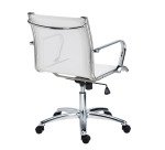 Bürostühle Andrea Mesh - Niedrige Rückenlehne mit Armlehnen - Zentrierter Kippmechanismus - Verchromte Füße