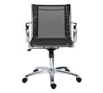 Office chairs Andrea mesh - Low back with armrests - Centered tilting mechanism - Chrome feet