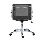 Office chairs Andrea mesh - Low back with armrests - Centered tilting mechanism - Chrome feet