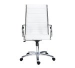 Fauteuil de bureau Andrea cuir - avec accoudoirs - Mécanisme Basculant centré - Pied Chrome