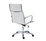 Fauteuil de bureau Andrea cuir - avec accoudoirs - Mécanisme Basculant centré - Pied Chrome