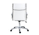Fauteuil de bureau Andrea cuir - avec accoudoirs - Mécanisme Basculant centré - Pied Chrome