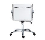 Fauteuil de bureau Andrea cuir - dossier bas accoudoirs - mécanisme Basculant centré - pieds chrome