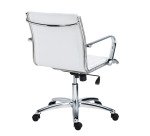 Fauteuil de bureau Andrea cuir - dossier bas accoudoirs - mécanisme Basculant centré - pieds chrome