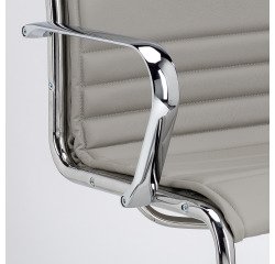 Fauteuil de bureau ANDREA - cuir gris