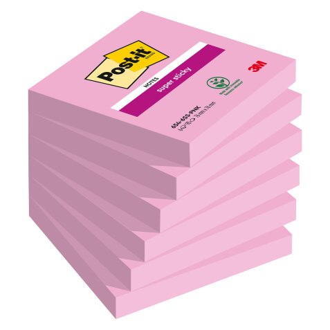 Gefärbte Notizen Super Sticky Post-it 76 x 76 mm - Block von 90 Blatt