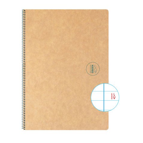 Cuaderno Reciclado Escolar Espiral Escolofi Green Din A4 Rayado horizontal 