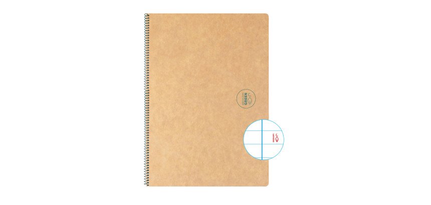 Cuaderno Reciclado Escolar Espiral Escolofi Green Din A4 Rayado horizontal 