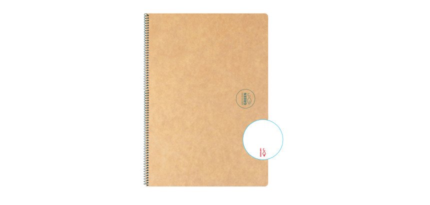 Cuaderno Reciclado Escolar Espiral Escolofi Green Din A4 liso 