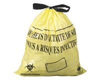 Garbage bag 50 L NF hospital waste with ribbon Hostasacs yellow - 500 bags 