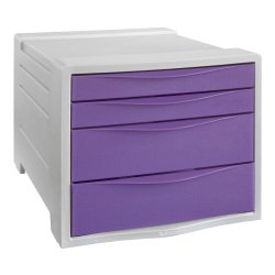 Module de classement Esselte Colour Breeze 4 tiroirs lavande