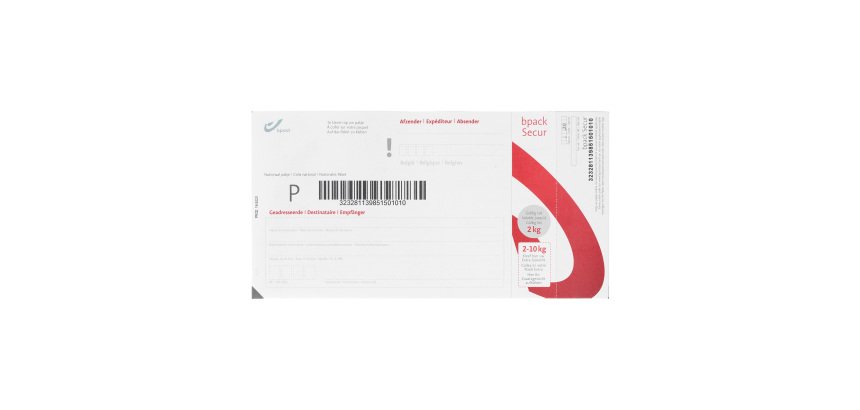 Bpost Pack mit 10 Versandetiketten bpack secur