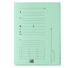 Chemise index kraft L'Oblique AZ 23,5 x 31,5 cm - couleurs assorties pastel - Paquet de 25