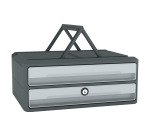 Module de classement avec poignées Cep Riviera et 2 tiroirs à serrure centralisée