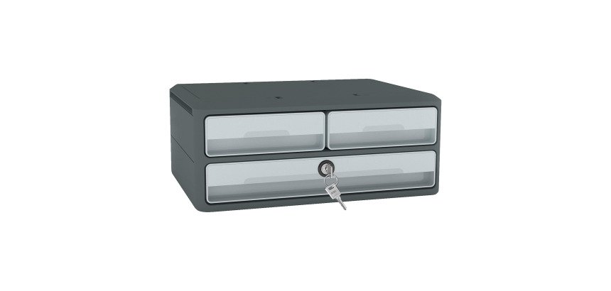 Module de classement Cep MoovUp 3 tiroirs avec serrure et poignées