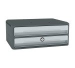 Module de classement avec poignées Cep Riviera et 2 tiroirs à serrure centralisée