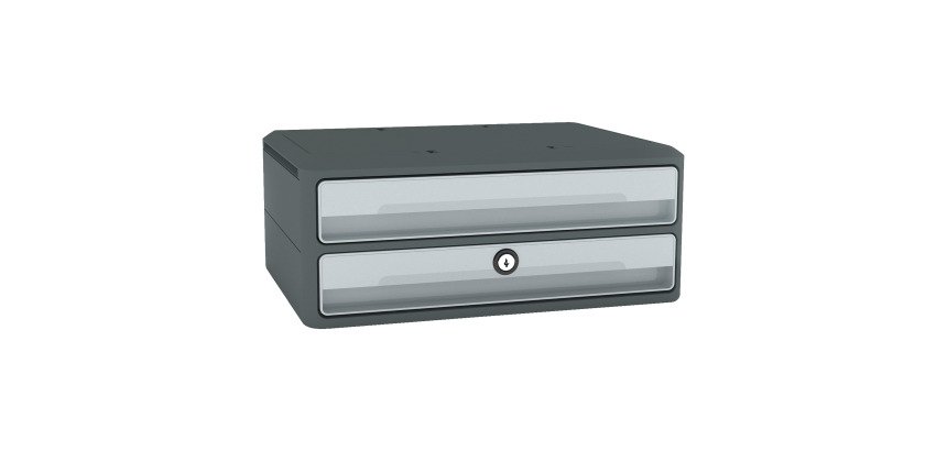 Module de classement avec poignées Cep Riviera et 2 tiroirs à serrure centralisée