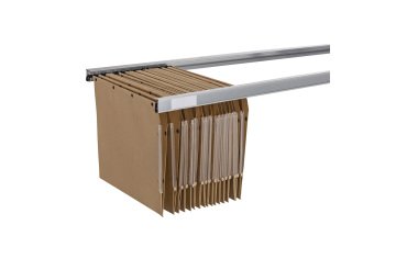 Jeu 2 rails pour dossiers suspendus longueur 114 cm pour tablettes bois L 120 cm