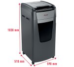 Rexel destructeur Optimum de document Auto+600x - coupe croisée