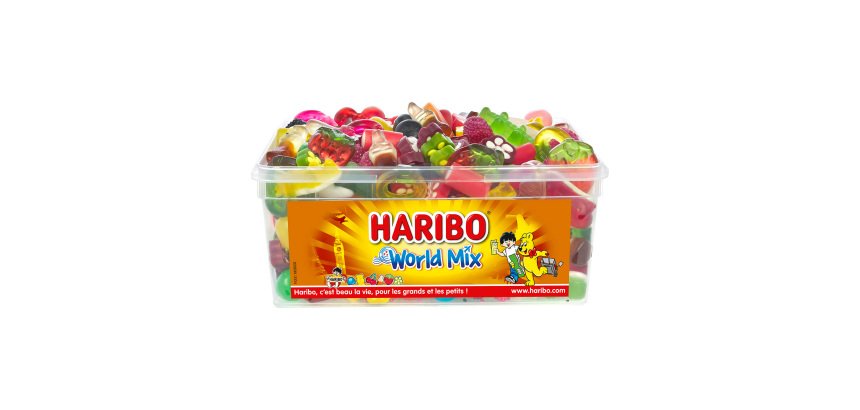 Bonbons World Mix Haribo - Boîte de 900 g
