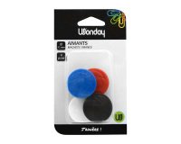 Magneten Ø 32 mm geassorteerde kleuren - set van 4