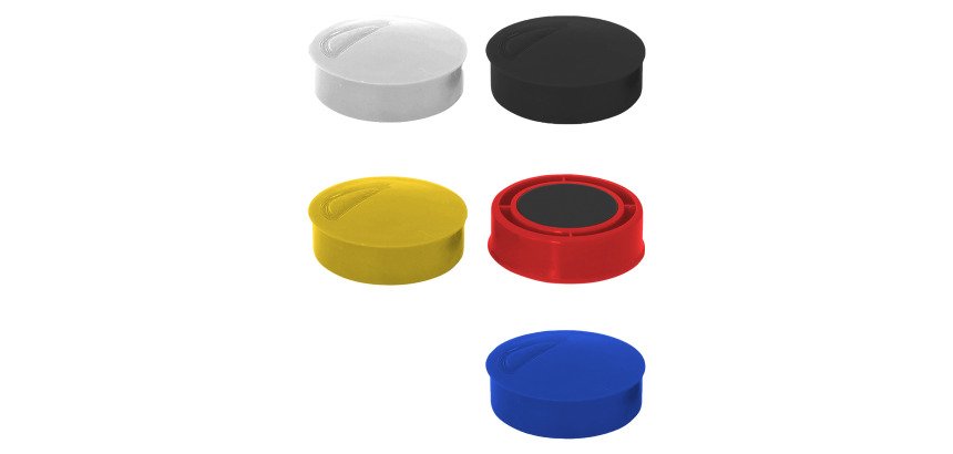 Plots magnétiques aimants assortis Ø 25 mm - Lot de 5
