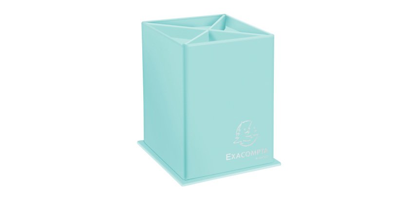 Portalápices de cartón de 4 compartimentos Exacompta Aquarel colores pastel