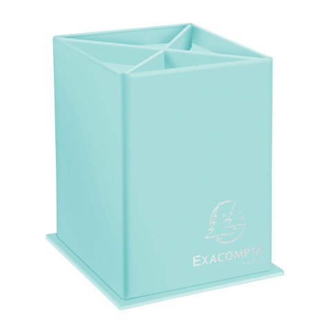 Portalápices de cartón de 4 compartimentos Exacompta Aquarel color verde pastel