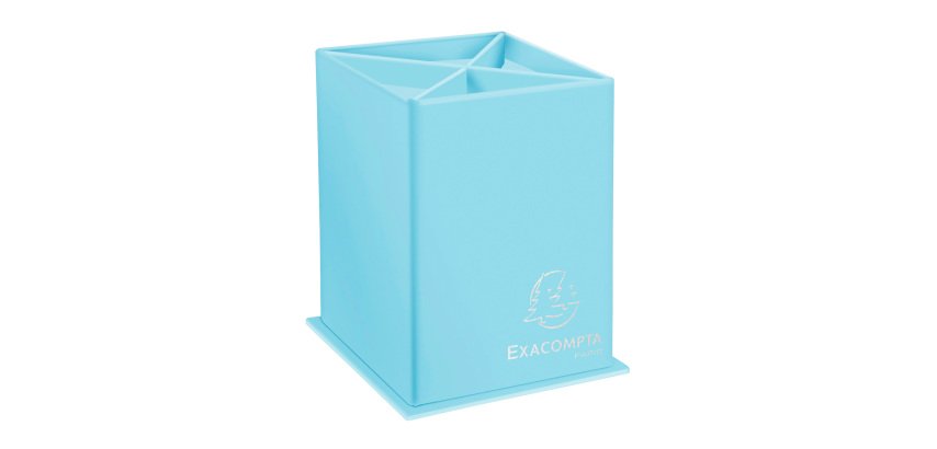 Portalápices de cartón de 4 compartimentos Exacompta Aquarel colores pastel