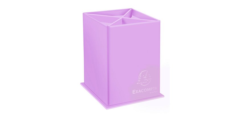 Portalápices de cartón de 4 compartimentos Exacompta Aquarel colores pastel