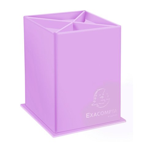 Portalápices de cartón de 4 compartimentos Exacompta Aquarel color malva pastel