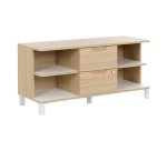 Meuble de rangement bas avec tiroirs chêne L 120 x H 57 cm - Absolu