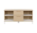 Meuble de rangement bas avec tiroirs chêne L 120 x H 57 cm - Absolu