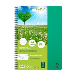 Recycled notebook Forever Premium A4 - lined - 120 pages 