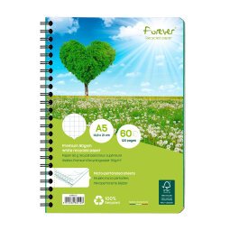 Recycled notebook Forever Premium A5 - 5 x 5 - 120 pages 