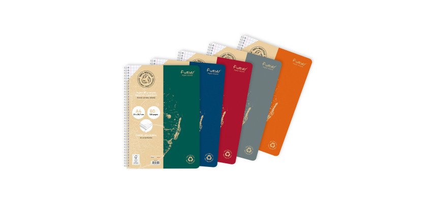 Recycled notebook Forever Premium A4 - Seyes - 120 pages 