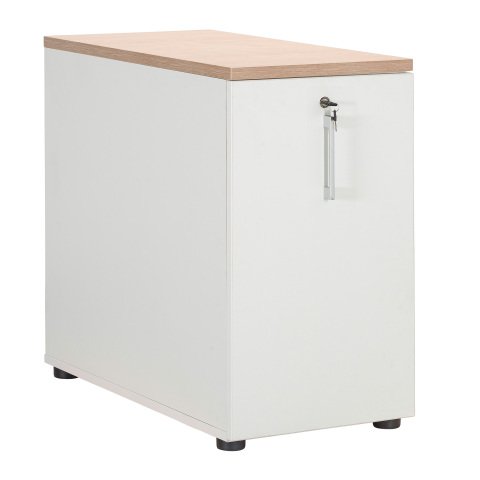 Cajonera Tower ECLA altura mesa 73 cm Roble /Blanco