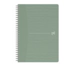 Cahier spirale Oxford My Rec'up recyclé A5 14,8 x 21 cm - 5 x 5 - 180 pages