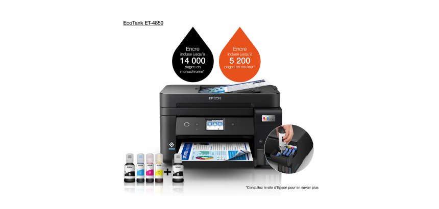 Imprimante multifonctions couleur Epson EcoTank ET-4850