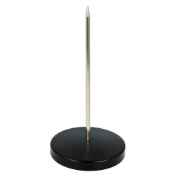 Pique note avec socle plastique noir diamètre 7 cm et tige métallique