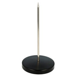 Note stick with basis in black plastic diameter 7 cm and metallic stick 