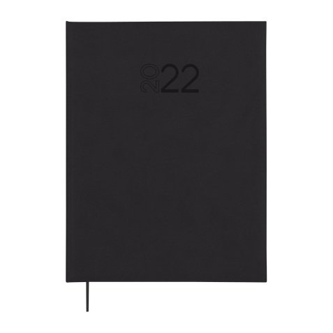 Agenda encuadernada Y12  Dynamic Milano 2 páginas por Día 210 x 270 Negra Finocam 