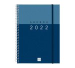 Agenda espiral MY E10 semana vista Apaisado 155 x 212  Azul Finocam 