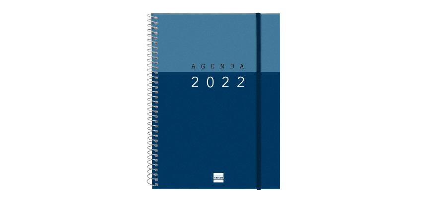 Agenda espiral MY E10 semana vista Apaisado 155 x 212  Azul Finocam 