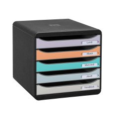 Módulo archivador con cajones de 5 colores Exacompta Big Box Plus