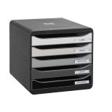 Module de classement Exacompta Big Box Plus 5 tiroirs nuances gris